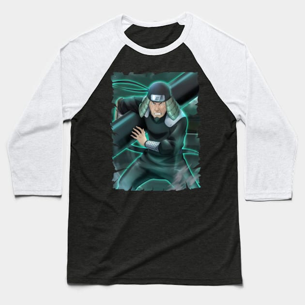 HIRUZEN SARUTOBI ANIME MERCHANDISE Baseball T-Shirt by julii.draws